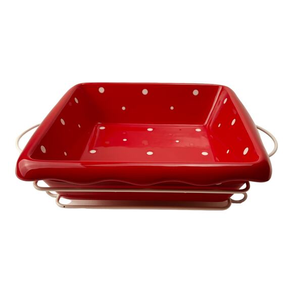 2 quart Square Casserole / Temp'tations Ovenware by Tara - Picture 1 of 4